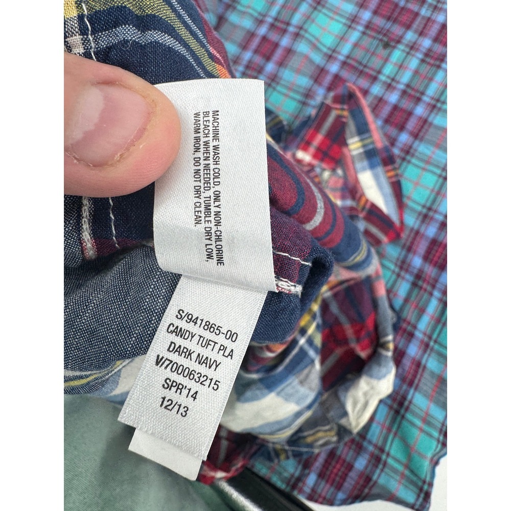 Gap Plaid Lot Shirts Mens XL Multicolor Teal Red Cotton Bundle 2 Pack Button Up - Picture 13 of 16